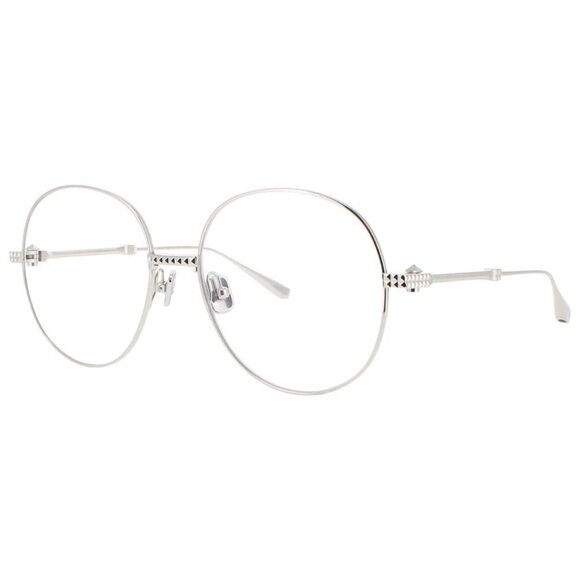 NWT VALENTINO EYEGLASSES ROUND WOMEN SILVER EYEWEAR - Picture 1 of 4